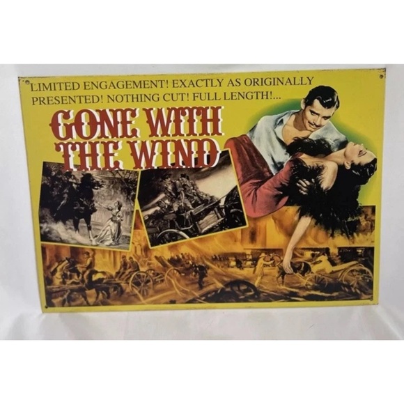 Vintage Collectors Edition Gone With The Wind Metal Sign 2001 Approx 12x17” - Picture 3 of 4
